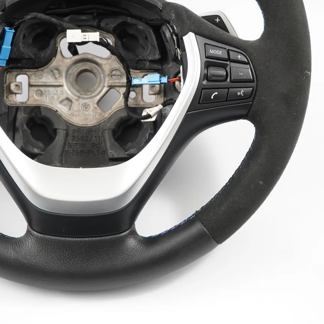 Leather Alcantara Sport Steering Wheel Paddle Shift to BMW F20 F21 F30 F31 F32 NEW with Part number 6863343 BMW F20 F21 F30 F31 F32 NEW Leather Alcantara Sport Steering Wheel Paddle Shift - SKU 6863343-1 - Part number 6863343