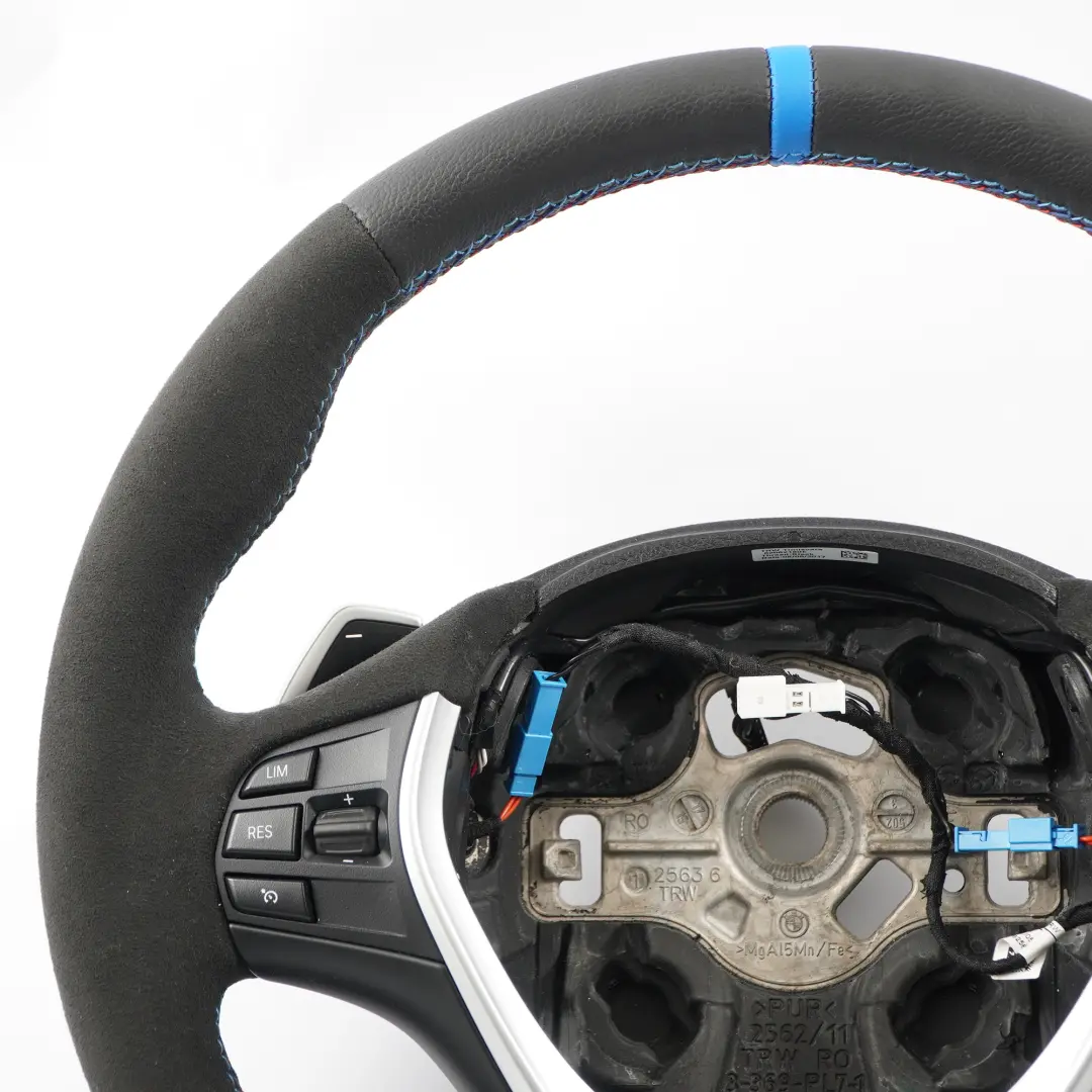 Leather Alcantara Sport Steering Wheel Paddle Shift to BMW F20 F21 F30 F31 F32 NEW with Part number 6863343 BMW F20 F21 F30 F31 F32 NEW Leather Alcantara Sport Steering Wheel Paddle Shift - SKU 6863343-1 - Part number 6863343