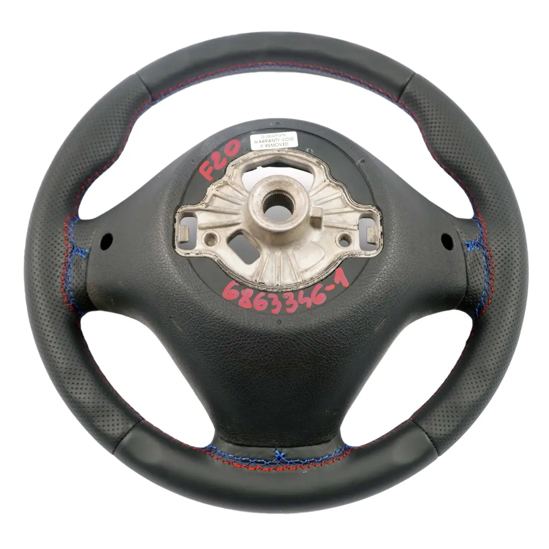 NUOVO Pelle Nera Volante Sportivo Sport M-tricolore per BMW F20 F21 F30 F31 F32 F36 con numero di parte 6863346 BMW F20 F21 F30 F31 F32 F36 NUOVO Pelle Nera Volante Sportivo Sport M-tricolore - SKU 6863346-1 - Numero di parte 6863346