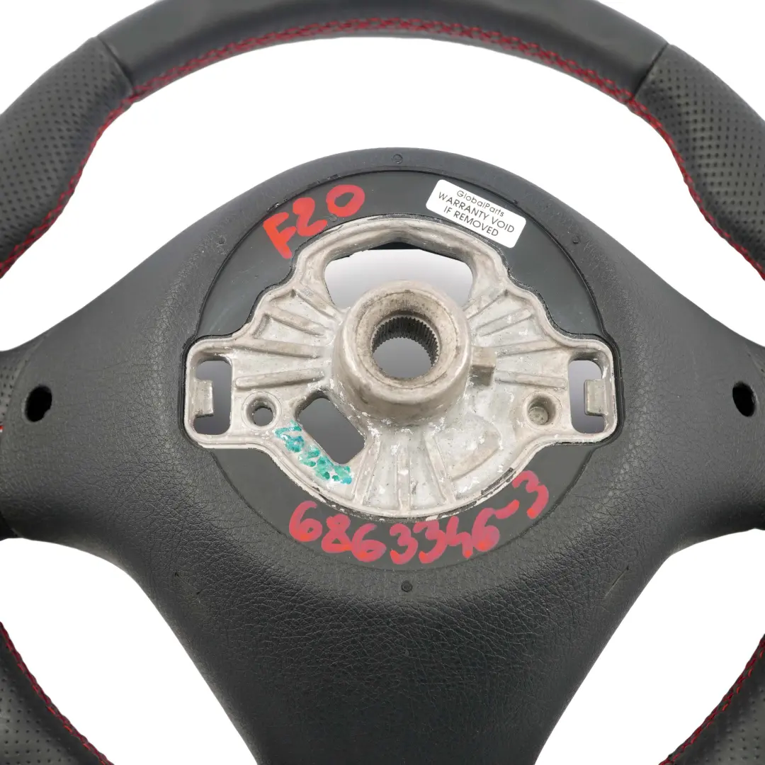 Leather Sport Steering Wheel Red Threads to BMW F20 F21 F22 F23 F30 F31 F32 F33 NEW with Part number 6863346 BMW F20 F21 F22 F23 F30 F31 F32 F33 NEW Leather Sport Steering Wheel Red Threads - SKU 6863346-3 - Part number 6863346
