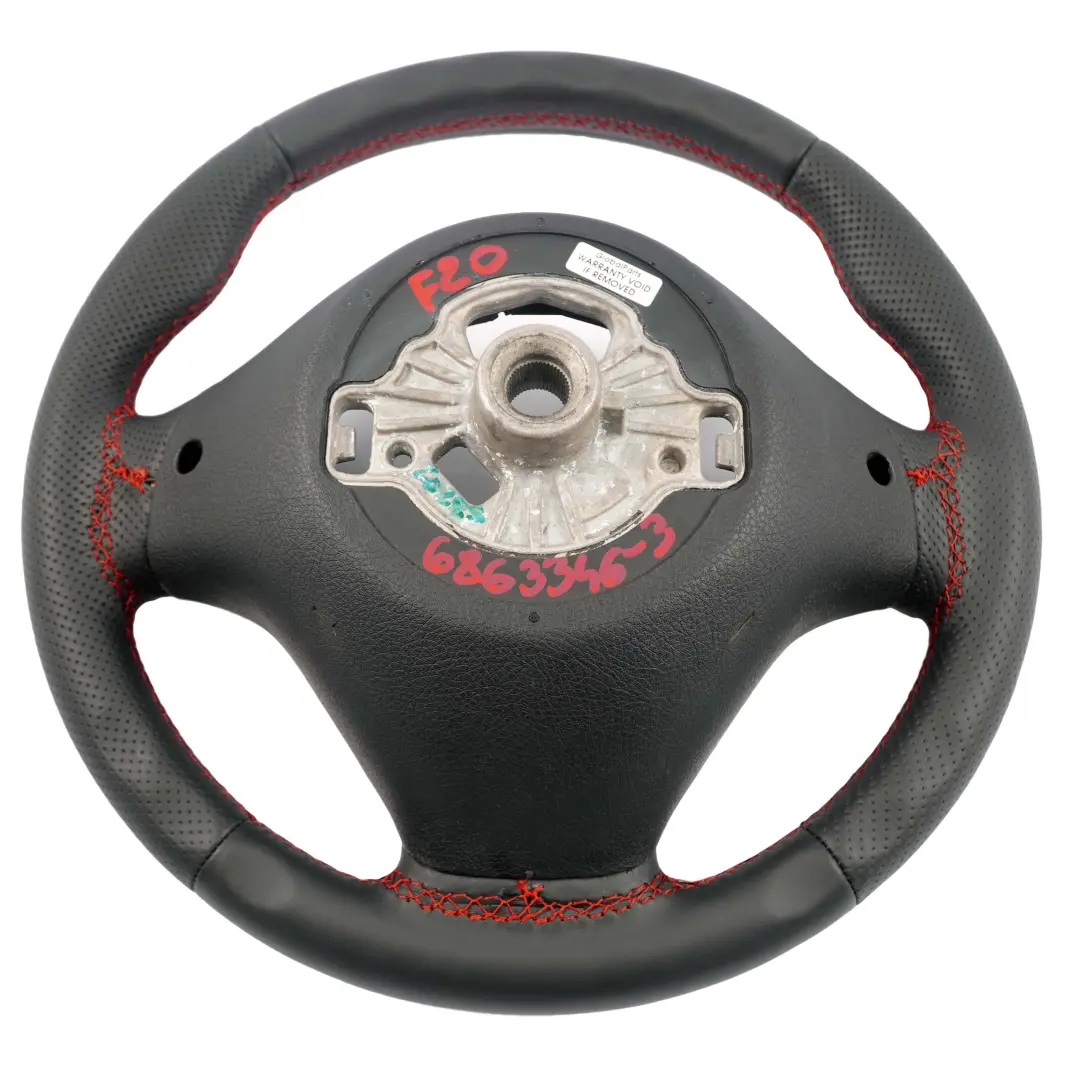 Leather Sport Steering Wheel Red Threads BMW F20 F21 F22 F23 F30 F31 F32 F33 NEW - SKU 6863346-3 - Part number 6863346