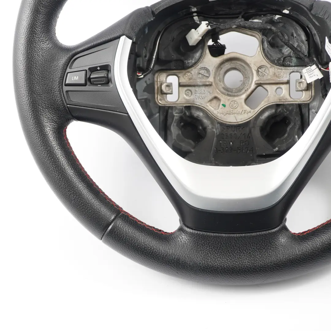 sportivo in pelle nera filo rosso multifunzione per BMW F20 F21 F30 F31 Volante con numero di parte 6863346 BMW F20 F21 F30 F31 Volante sportivo in pelle nera filo rosso multifunzione - SKU 6863346-4 - Numero di parte 6863346