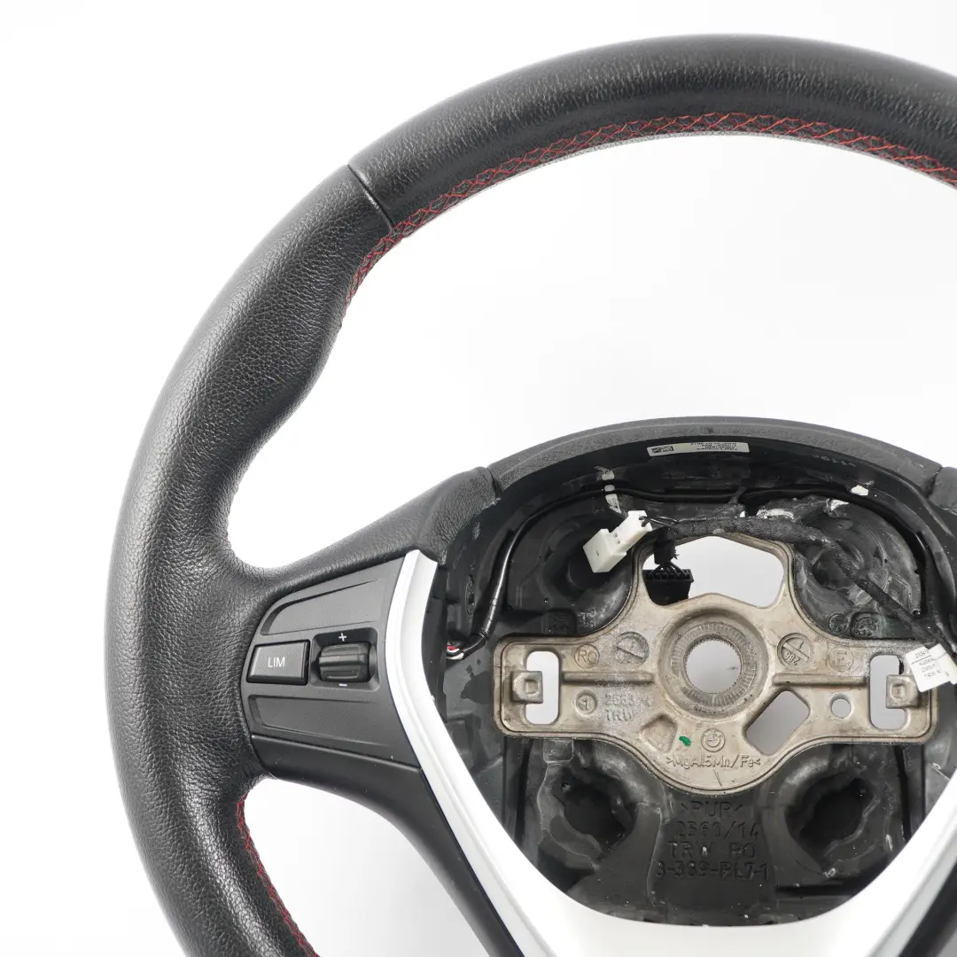 Leather Sport Steering Wheel Red Thread Multifunction to BMW F20 F21 F30 F31 Black with Part number 6863346 BMW F20 F21 F30 F31 Black Leather Sport Steering Wheel Red Thread Multifunction - SKU 6863346-4 - Part number 6863346