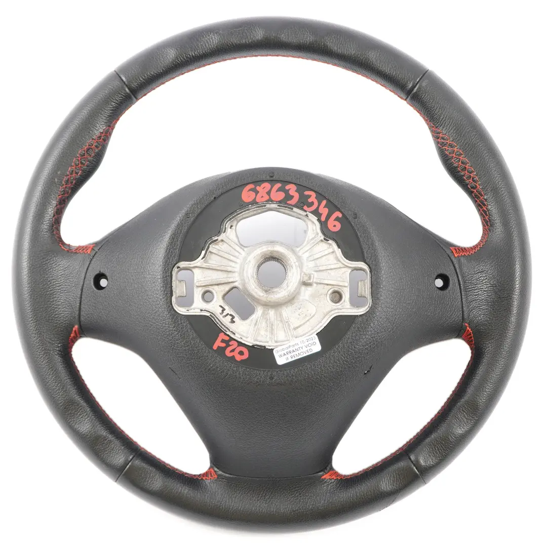 BMW F20 F21 F22 F30 F31 F32 F34 Leather Steering Wheel Sport Line Red Threads - SKU 6863346 - Part number 6863346