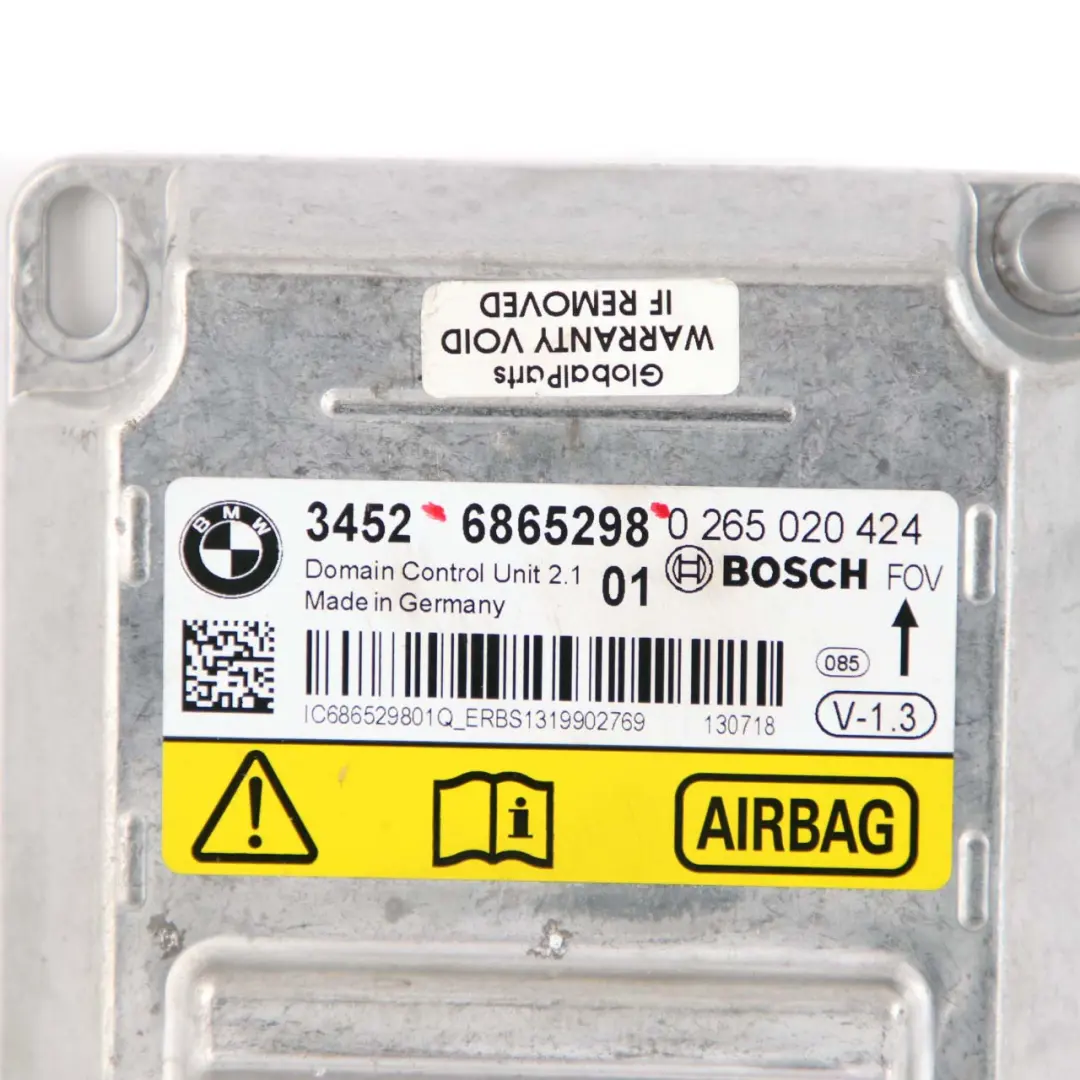 BMW F20 F21 F30 F31 Steuergerät Airbag - SKU 6863385 - Teilenummer 6887752