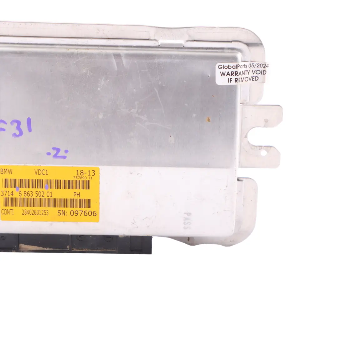 VDC Rear M Sport Suspension Control Unit Module to BMW F10 F20 F30 with Part number 6863502 BMW F10 F20 F30 VDC Rear M Sport Suspension Control Unit Module - SKU 6863502 - Part number 6863502