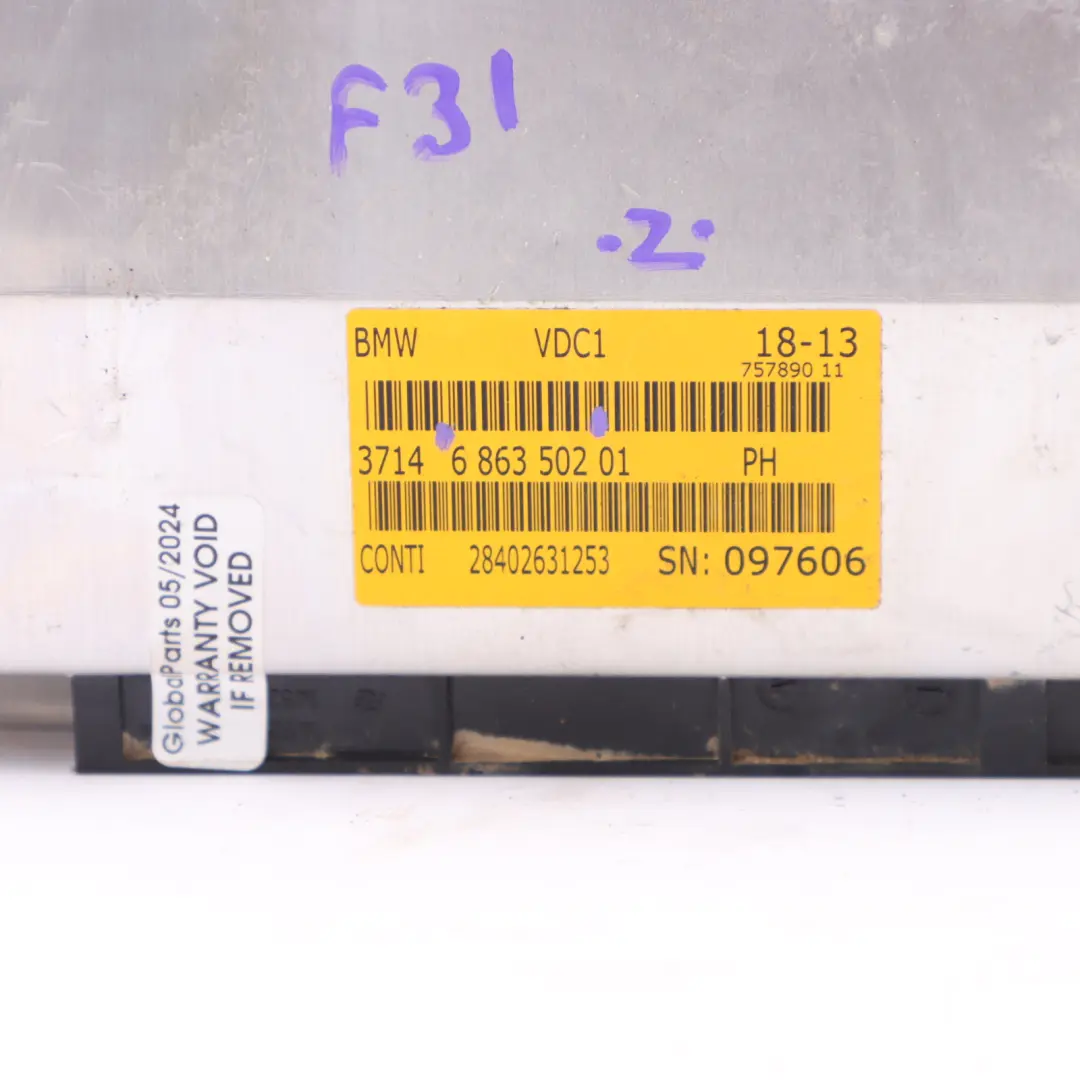 BMW F10 F20 F30 VDC Rear M Sport Suspension Control Unit Module - SKU 6863502 - Part number 6863502