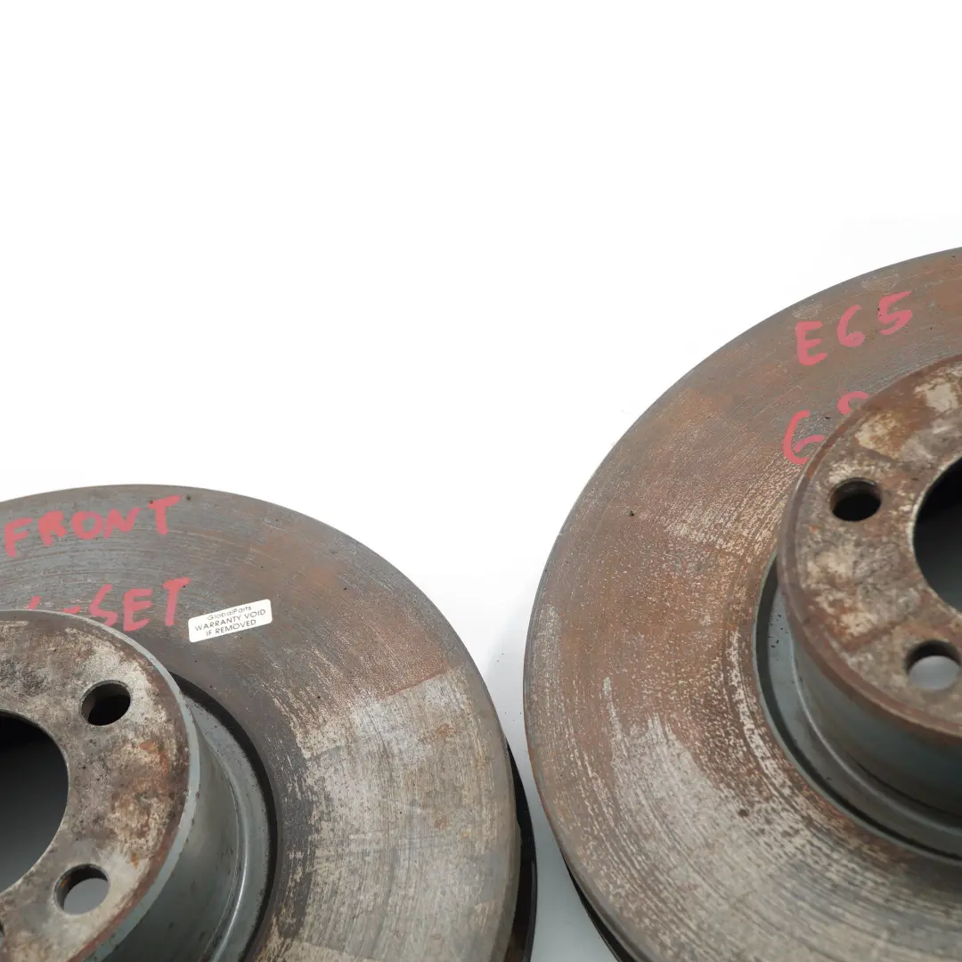 BMW E65 Brake Disc Front Wheel Left Right N/O/S 750i Ventilated Set 348X36 - SKU 6864904-SET - Part number 6864904