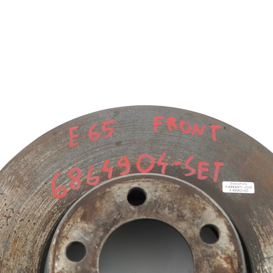 Brake Disc Front Wheel Left Right N/O/S 750i Ventilated Set 348X36 to BMW E65 with Part number 6864904 BMW E65 Brake Disc Front Wheel Left Right N/O/S 750i Ventilated Set 348X36 - SKU 6864904-SET - Part number 6864904