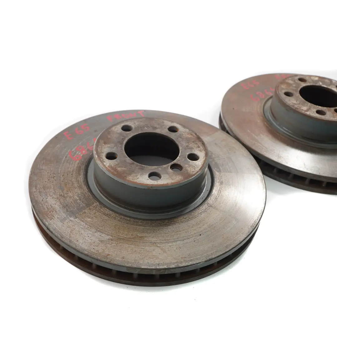 750i Jeu Disques Frein Ventilés 348X36 Roue Avant Gauche Droite pour BMW E65 à propos du numéro de pièce 6864904 BMW E65 750i Jeu Disques Frein Ventilés 348X36 Roue Avant Gauche Droite - SKU 6864904-SET - Numéro de pièce 6864904