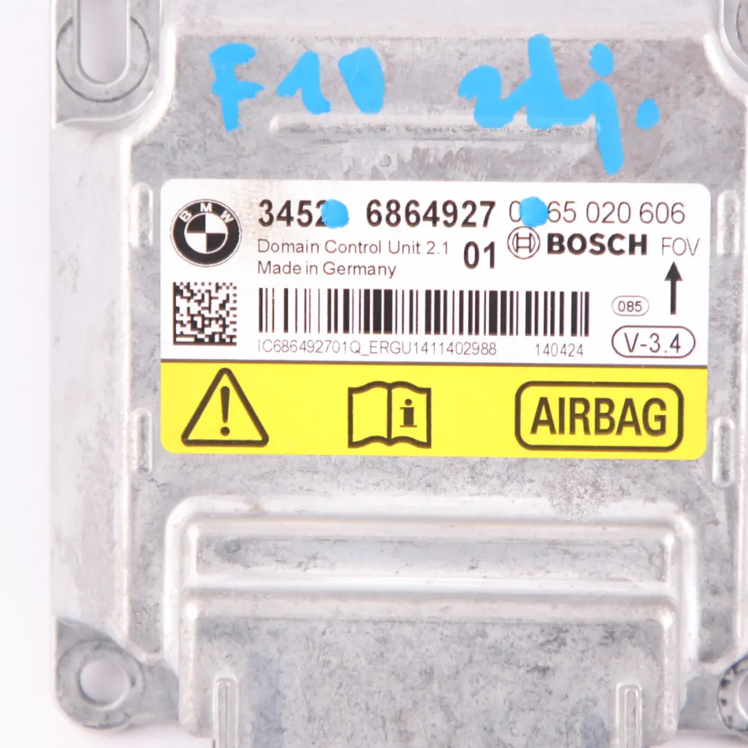BMW F01 F02 LCI F06 F10 F11 F13 ECU ICM Steuergerät Modul Airbag - SKU 6864927 - Teilenummer 6864927