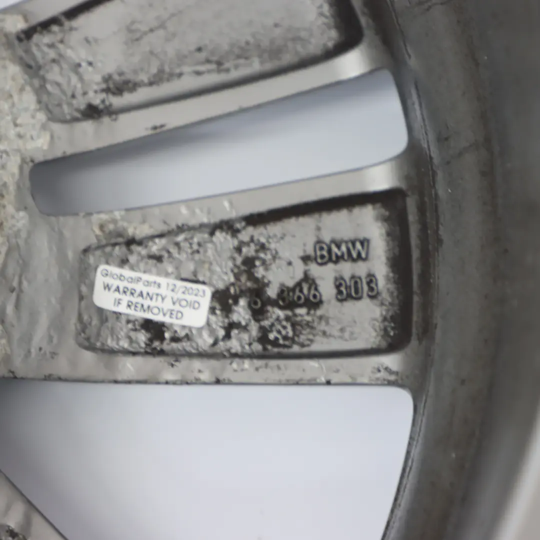 BMW F20 F21 F22 F23 Silver Wheel Alloy Rim 17" Double Spoke 655 ET:43 7,5J - SKU 6866303-5 - Part number 6866303