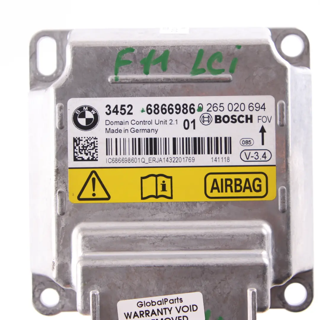 ECU ICM Módulo Unidad de Control Airbag para BMW F01 F02 LCI F06 F10 F11 F13 con número de pieza 6866986 BMW F01 F02 LCI F06 F10 F11 F13 ECU ICM Módulo Unidad de Control Airbag - SKU 6866986 - Número de pieza 6866986