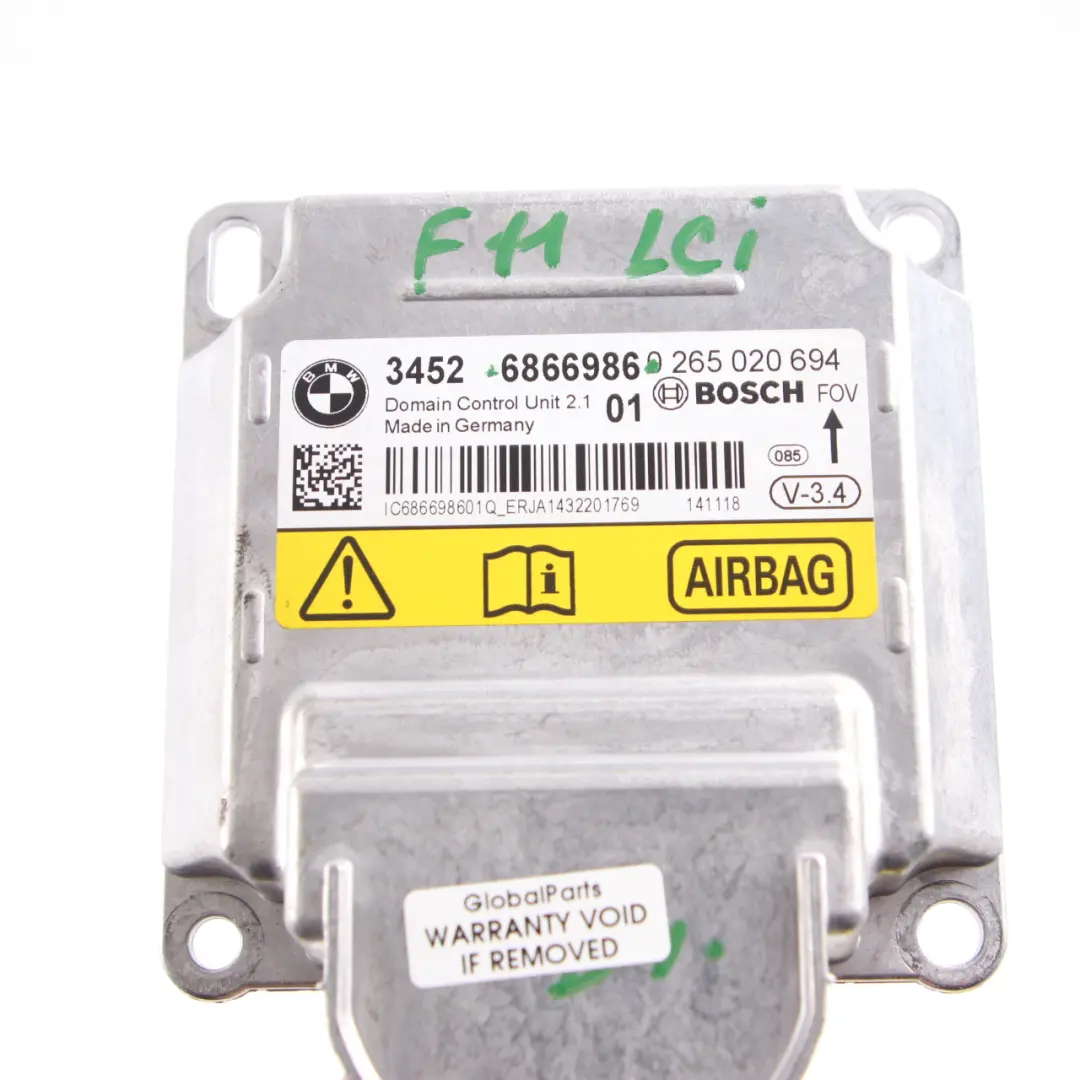 ECU ICM Steuergerät Modul Airbag für BMW F01 F02 LCI F06 F10 F11 F13 mit Teilenummer 6866986 BMW F01 F02 LCI F06 F10 F11 F13 ECU ICM Steuergerät Modul Airbag - SKU 6866986 - Teilenummer 6866986