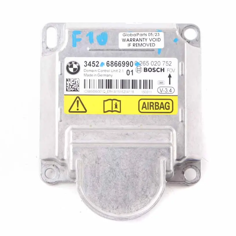 Módulo Airbag BMW F01 F02 LCI F10 F11 F13 Air Bag ECU ICM Unidad Control para con número de pieza 6866990 Módulo Airbag BMW F01 F02 LCI F10 F11 F13 Air Bag ECU ICM Unidad Control - SKU 6866990 - Número de pieza 6866990