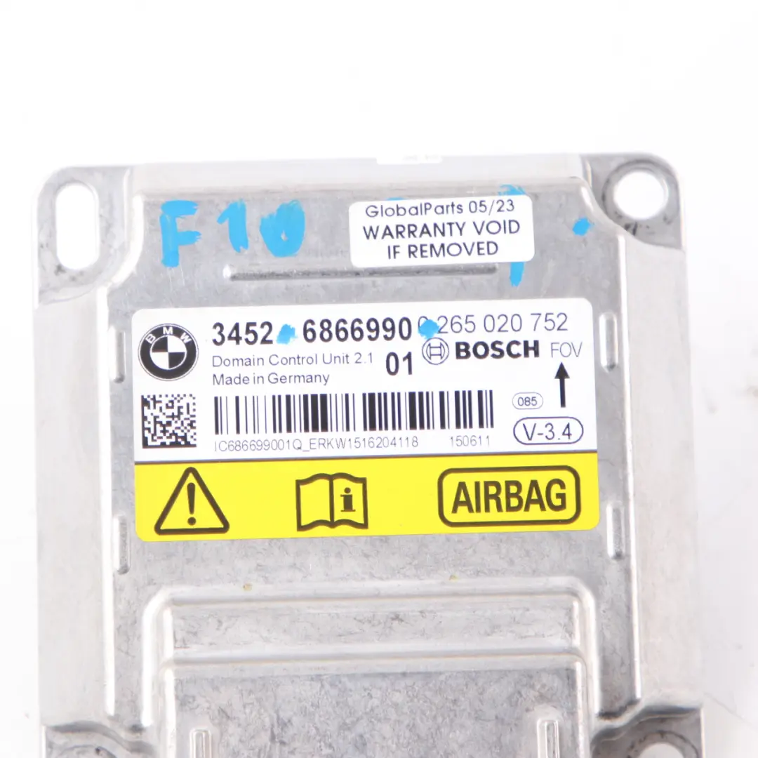  Airbag Module BMW F01 F02 LCI F10 F11 F13 Air Bag ECU ICM Control Unit - SKU 6866990 - Part number 6866990