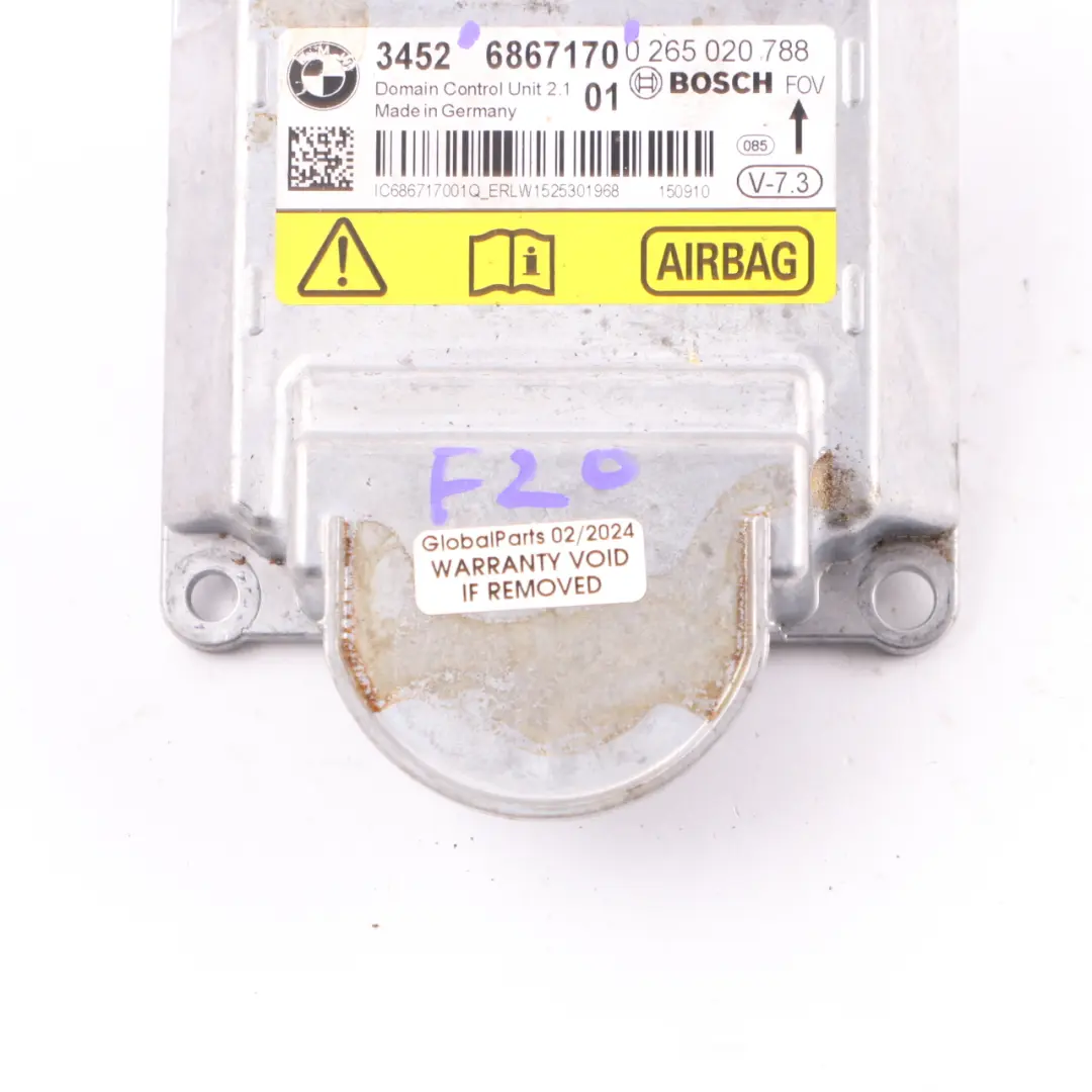 Module BMW F20 F21 F30 F31 F32 F36 ECU ICM Plus SRS Control Unit Air - SKU 6867170 - Part number 6867170