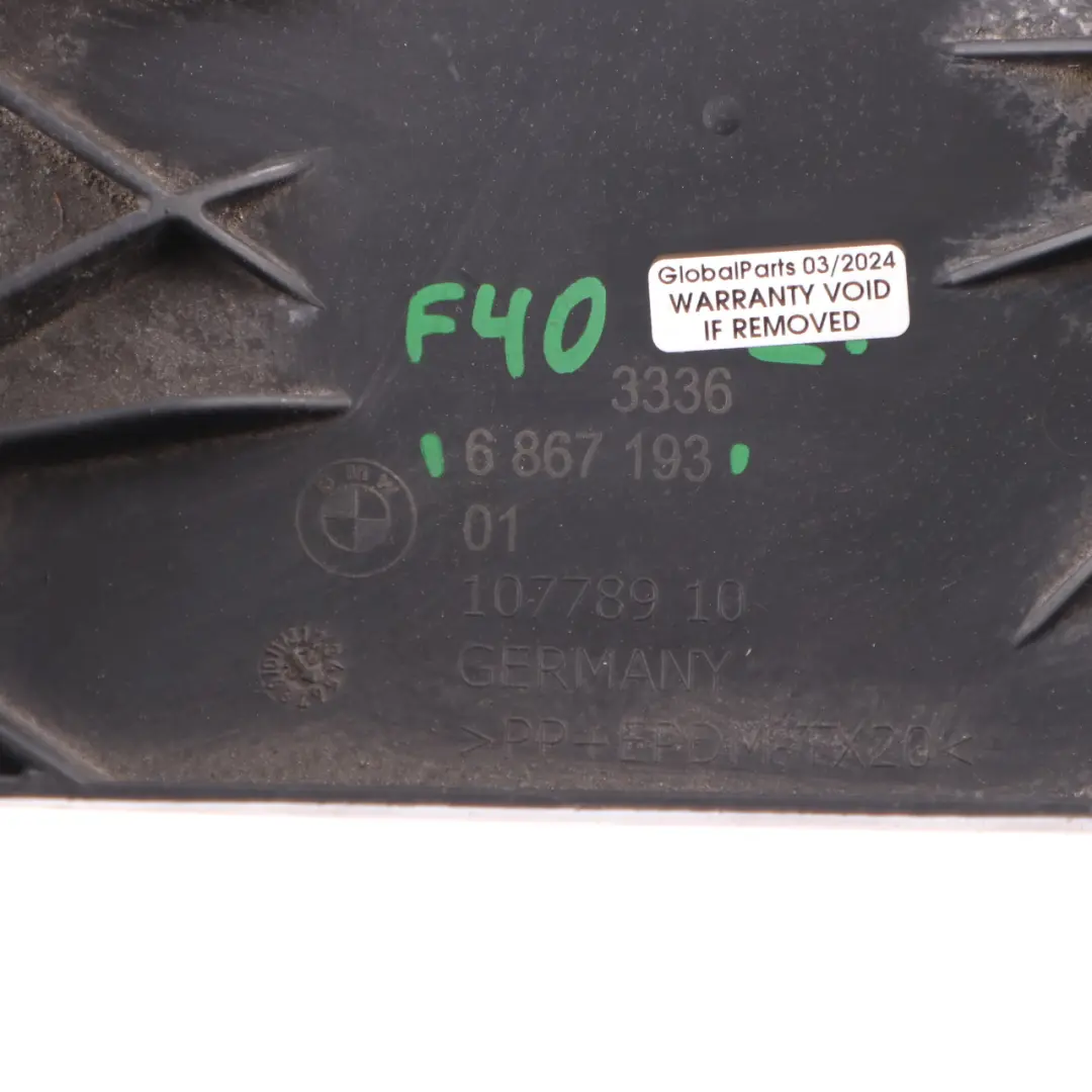  Tapa BMW F40 Travesaño Eje Trasero Protección Diferencial Escudo - SKU 6867193 - Número de pieza 6867193