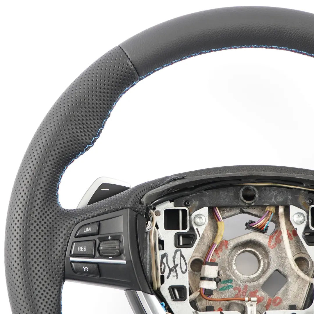 Steering Wheel BMW F10 F11 F12 F01 F07 GT NEW Black Leather Paddle Shift Sport - SKU 6867280-1 - Part number 6867280