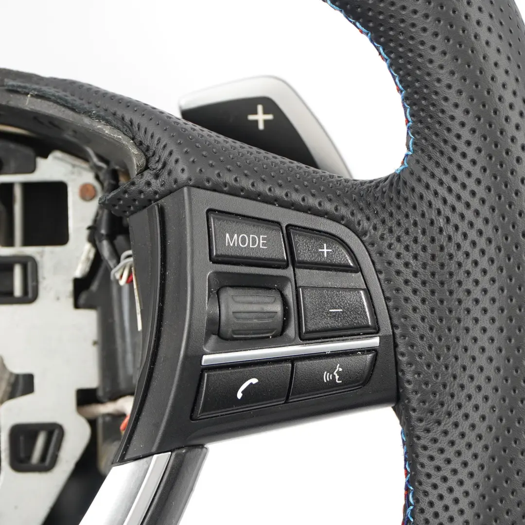 Steering Wheel BMW F10 F11 F12 F01 F07 GT NEW Black Leather Paddle Shift to Sport with Part number 6867280 Sport Steering Wheel BMW F10 F11 F12 F01 F07 GT NEW Black Leather Paddle Shift - SKU 6867280-1 - Part number 6867280