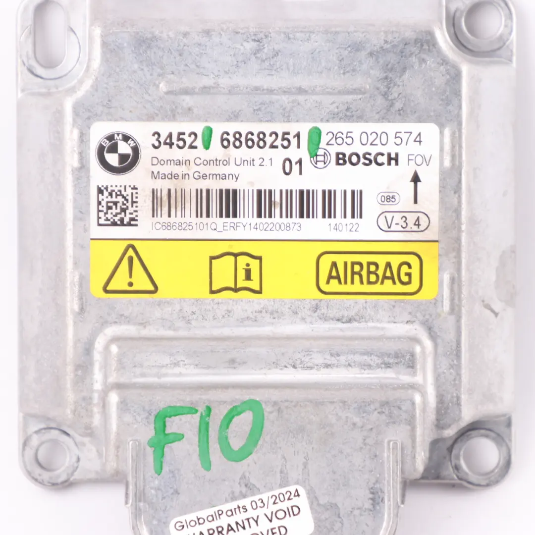 Módulo de Aire BMW F01 F02 LCI F07 GT F10 F11 F13 ECU Unidad de Control para con número de pieza 6868251 Módulo de Aire BMW F01 F02 LCI F07 GT F10 F11 F13 ECU Unidad de Control - SKU 6868251 - Número de pieza 6868251