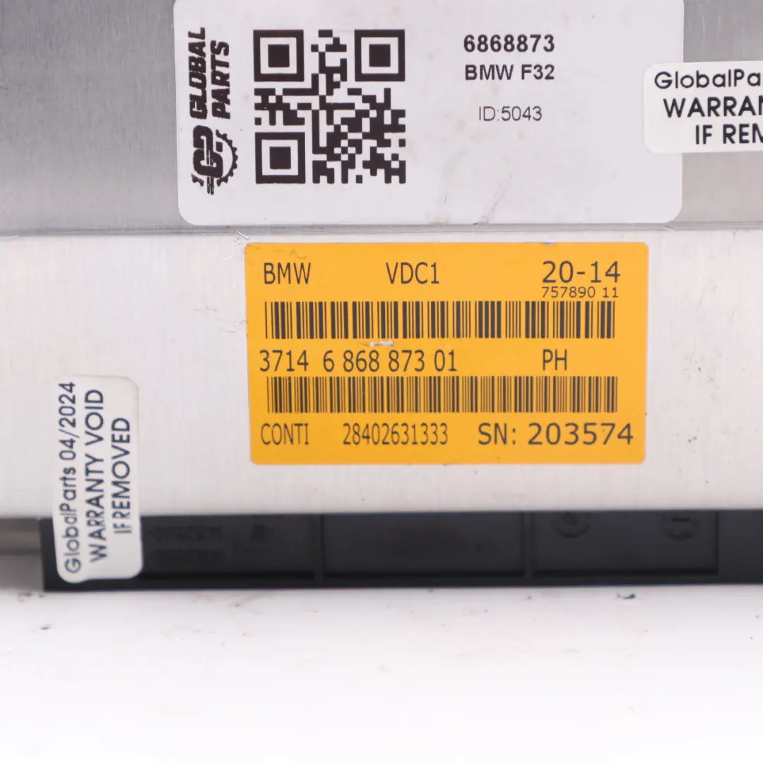 Módulo de control de la suspensión BMW X5 F15 F20 F30 Unidad VDC para con número de pieza 6888037 Módulo de control de la suspensión BMW X5 F15 F20 F30 Unidad VDC - SKU 6868873 - Número de pieza 6888037