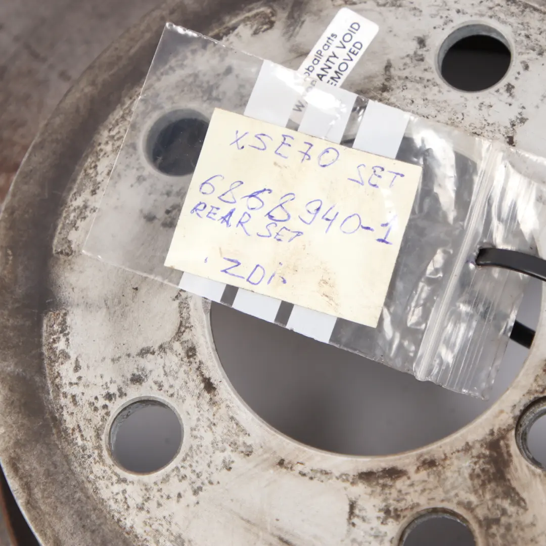 Brake Disc Set BMW X5 E70 Rear Left Right N/O/S Wheel Ventilated Brake to with Part number 6868940 Brake Disc Set BMW X5 E70 Rear Left Right N/O/S Wheel Ventilated Brake - SKU 6868940-1 - Part number 6868940