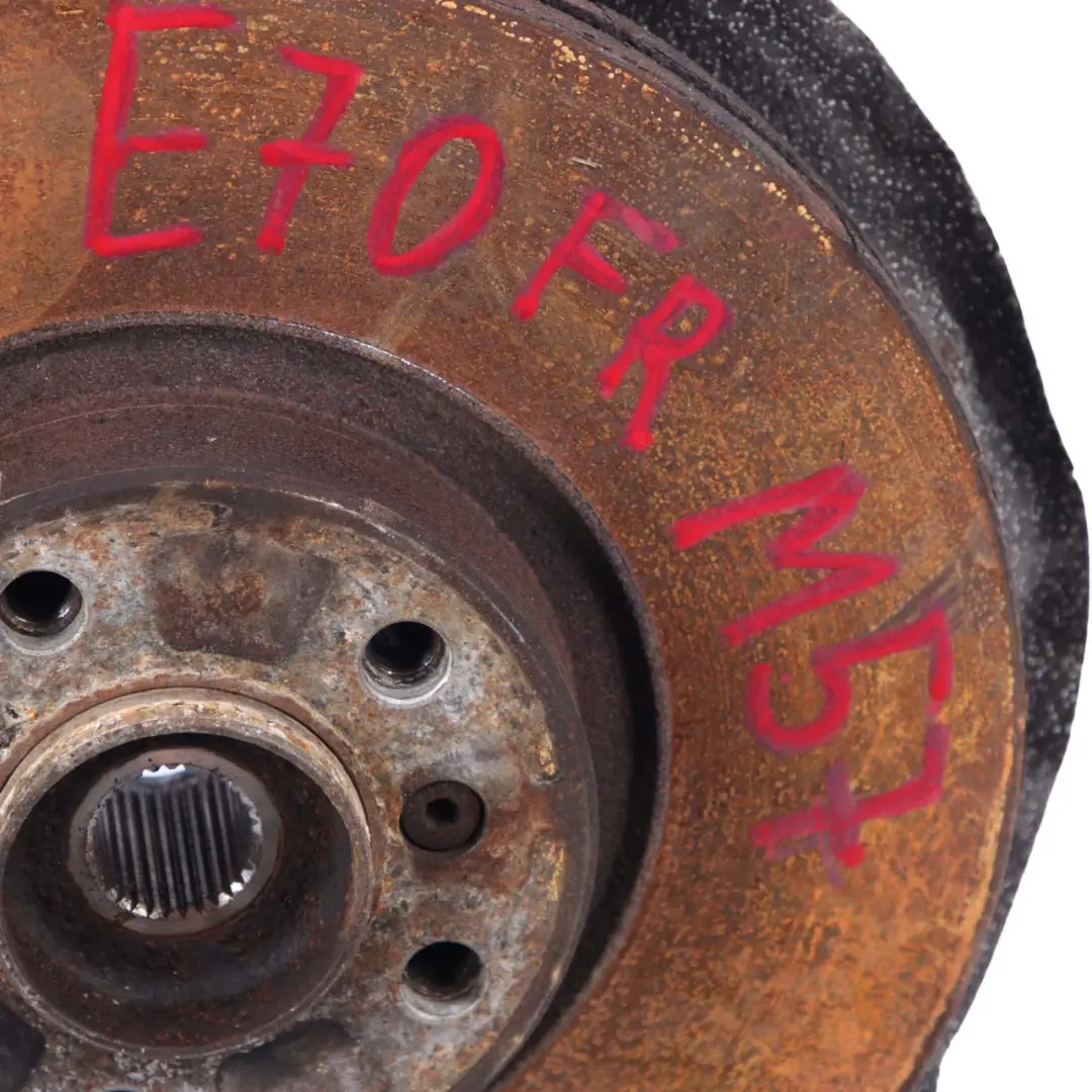 BMW X5 E70 X6 E71 Suspension Avant Droite Support de moyeu de roue Disque frein - SKU 6869870-2 - Numéro de pièce 6869870