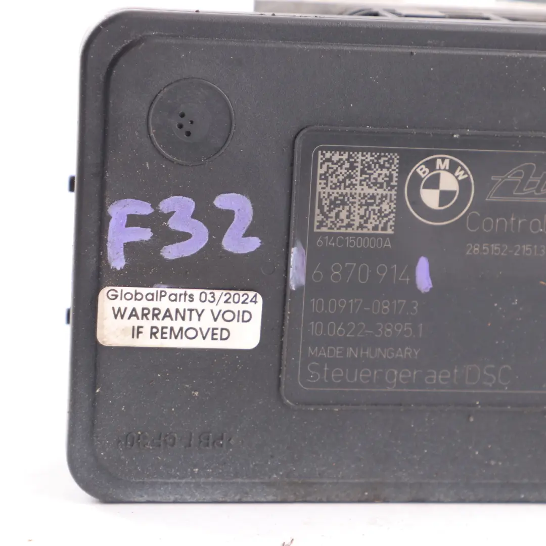 Brake Pump BMW F32 F34 F36 ABS DSC Hydro Unit Module 6870914 to with Part number 6870913 Brake Pump BMW F32 F34 F36 ABS DSC Hydro Unit Module 6870914 - SKU 6870913 - Part number 6870913