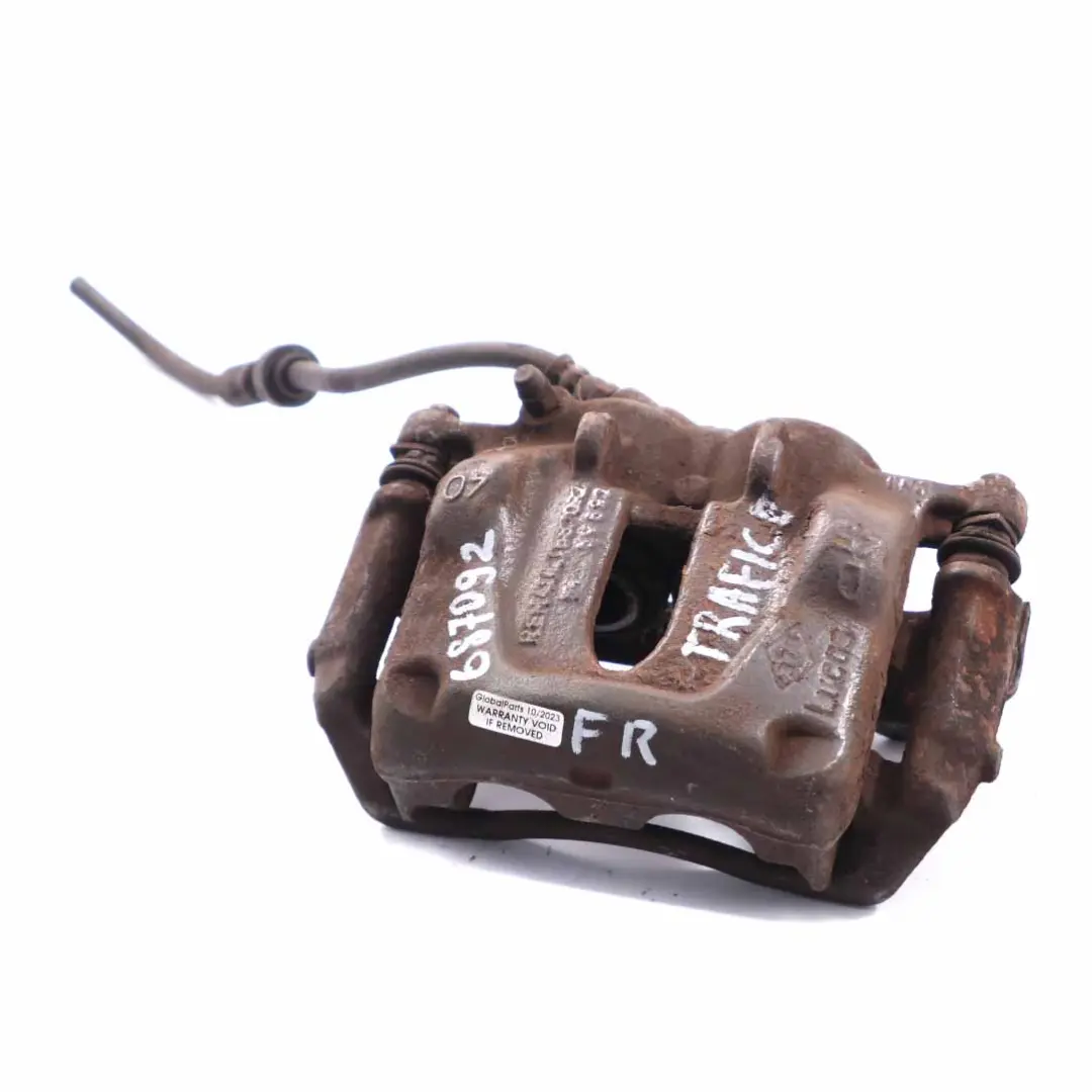 Pinza de freno delantera derecha Carrier 45 para Renault Trafic 2 Opel Vivaro con número de pieza 687092 Renault Trafic 2 Opel Vivaro Pinza de freno delantera derecha Carrier 45 - SKU 687092 - Número de pieza 687092