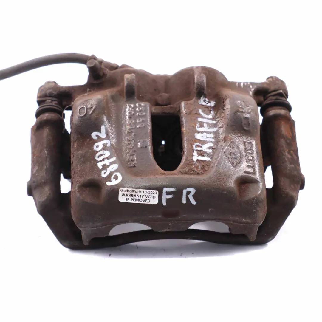 Brake Caliper Front Right O/S Carrier 45 to Renault Trafic 2 Vauxhall Vivaro with Part number 687092 Renault Trafic 2 Vauxhall Vivaro Brake Caliper Front Right O/S Carrier 45 - SKU 687092 - Part number 687092
