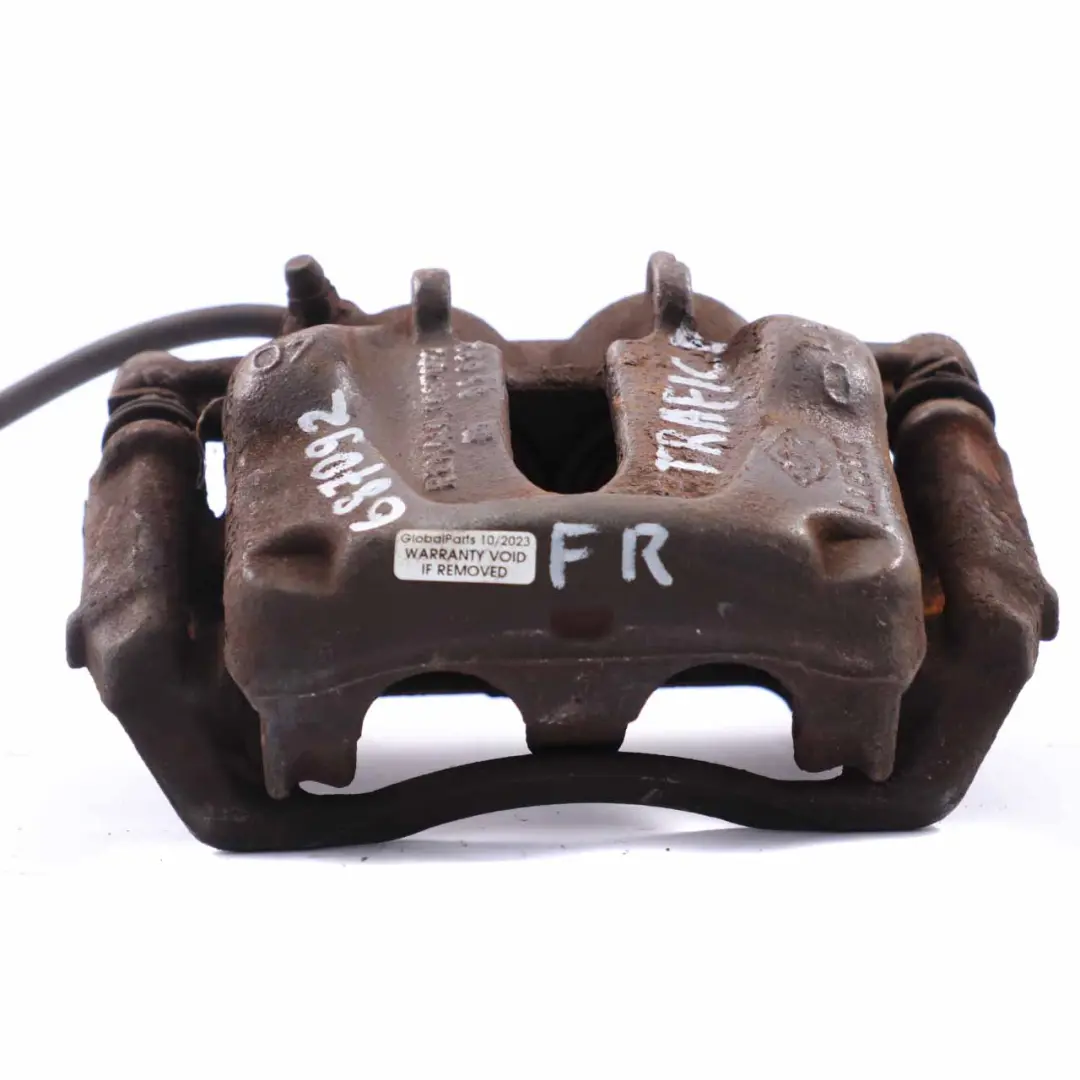 Brake Caliper Front Right O/S Carrier 45 to Renault Trafic 2 Vauxhall Vivaro with Part number 687092 Renault Trafic 2 Vauxhall Vivaro Brake Caliper Front Right O/S Carrier 45 - SKU 687092 - Part number 687092