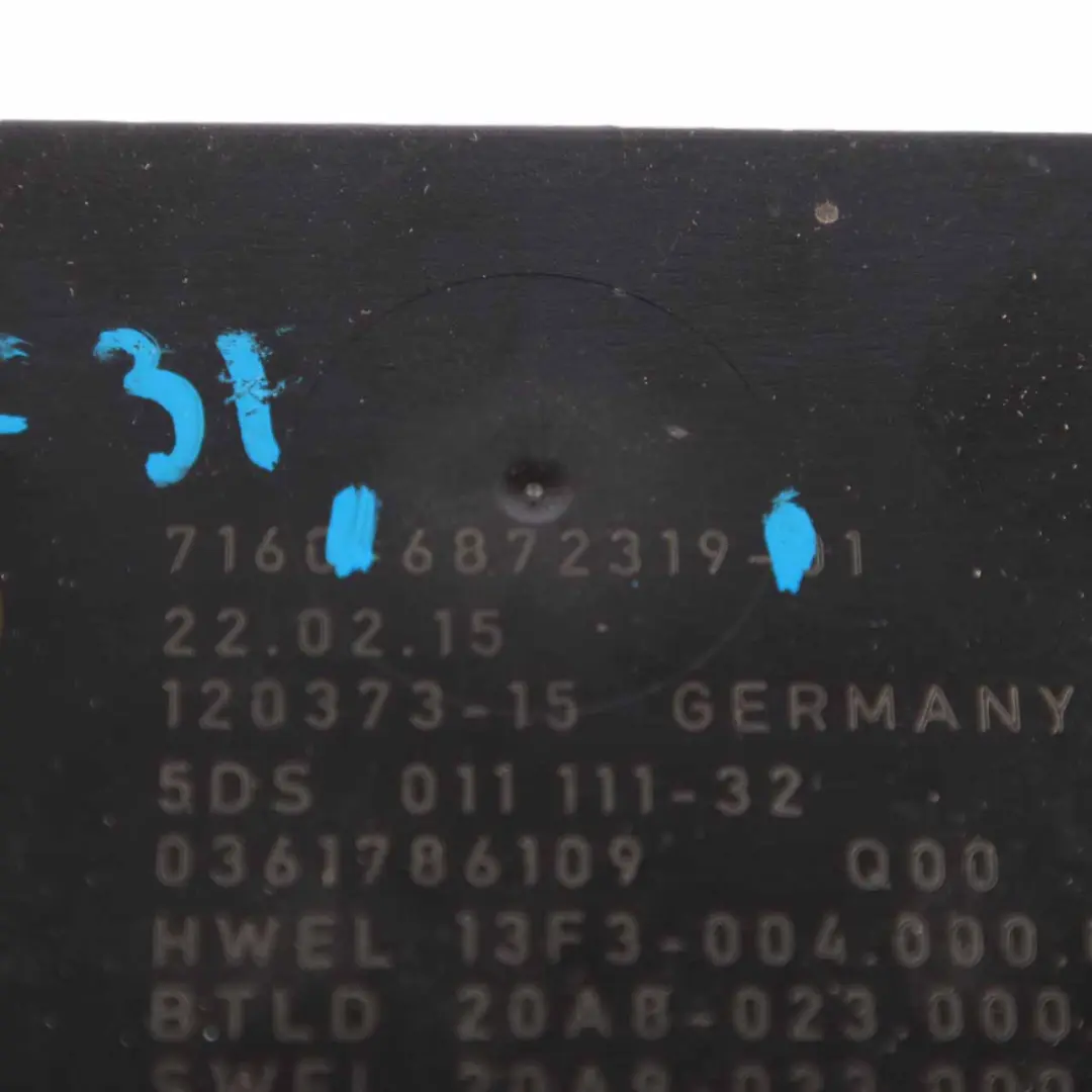 BMW F30 F31 F32 Towing Hitch Trailer Hook Module Control Unit - SKU 6872319 - Part number 6872319