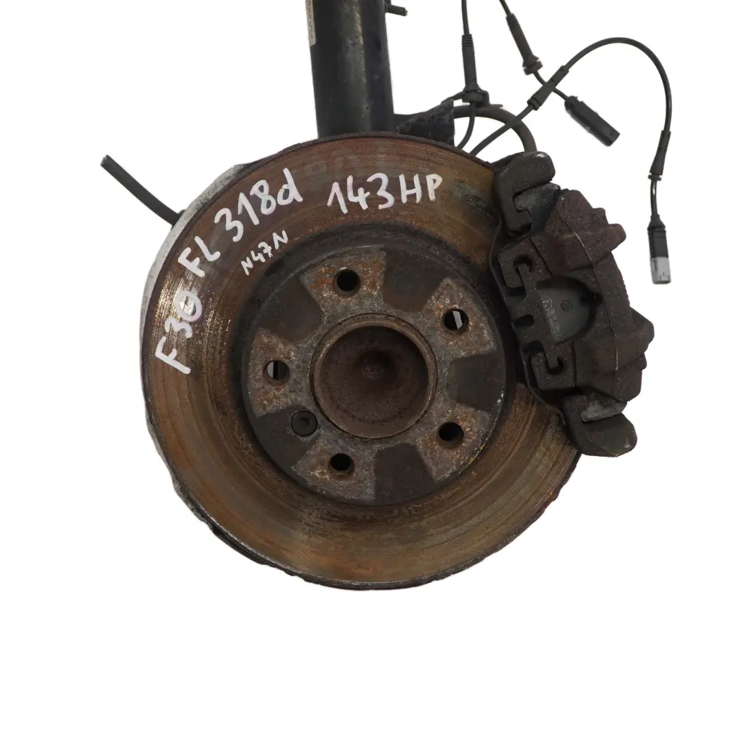 N47N Zwrotnica Amortyzator Lewy Przód do BMW F30 318d o numerze 6874370 BMW F30 318d N47N Zwrotnica Amortyzator Lewy Przód - SKU 6874370 - Numer Części 6874370