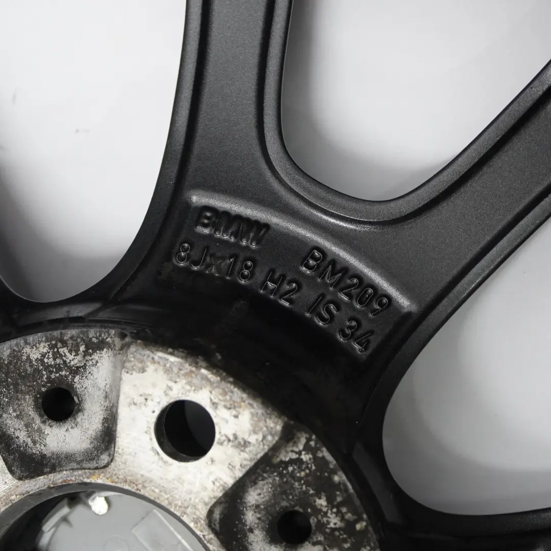 BMW F30 F32 F33 LCI Llanta de aleación negra 18" 8J ET:34 V-Spoke 398 - SKU 6874819-2 - Número de pieza 6874819