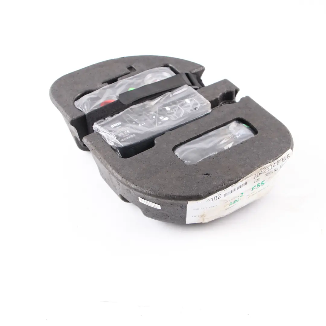 Spare Wheel Tool Mini F55 F56 F57 Mobility System Pump Storage Tray to with Part number 6877569 Spare Wheel Tool Mini F55 F56 F57 Mobility System Pump Storage Tray - SKU 6877569-2 - Part number 6877569