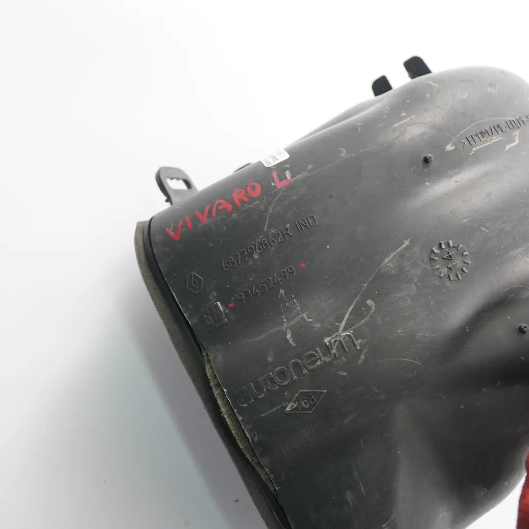  Condotto d'aria Opel Vivaro B riscaldatore soffiante cabina Vent sinistra - SKU 687796862R - Numero di parte 93868030