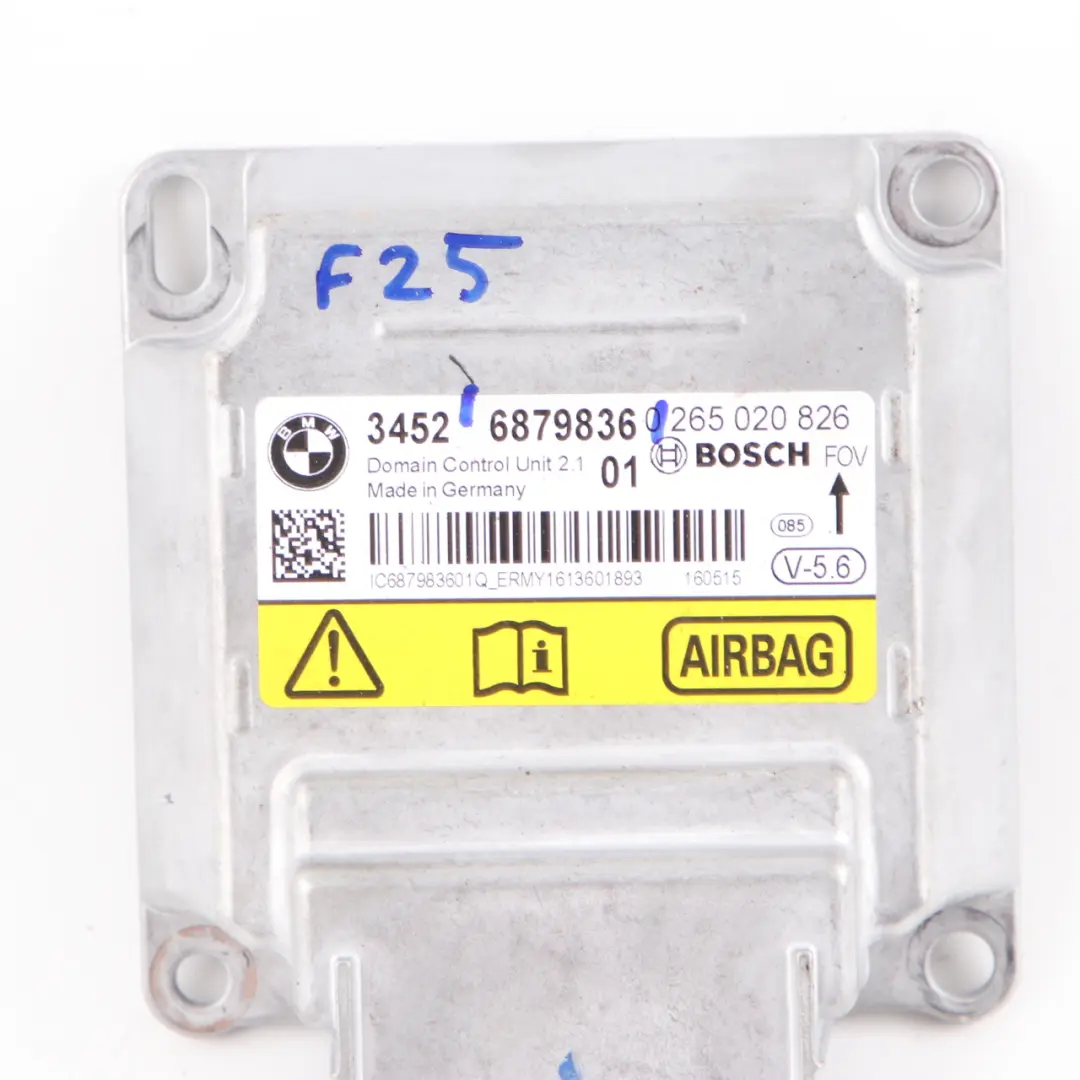 Airbag Module BMW F20 F21 LCI F30 F31 F32 ECU Control Unit Air Bag to with Part number 6879836 Airbag Module BMW F20 F21 LCI F30 F31 F32 ECU Control Unit Air Bag - SKU 6879836 - Part number 6879836