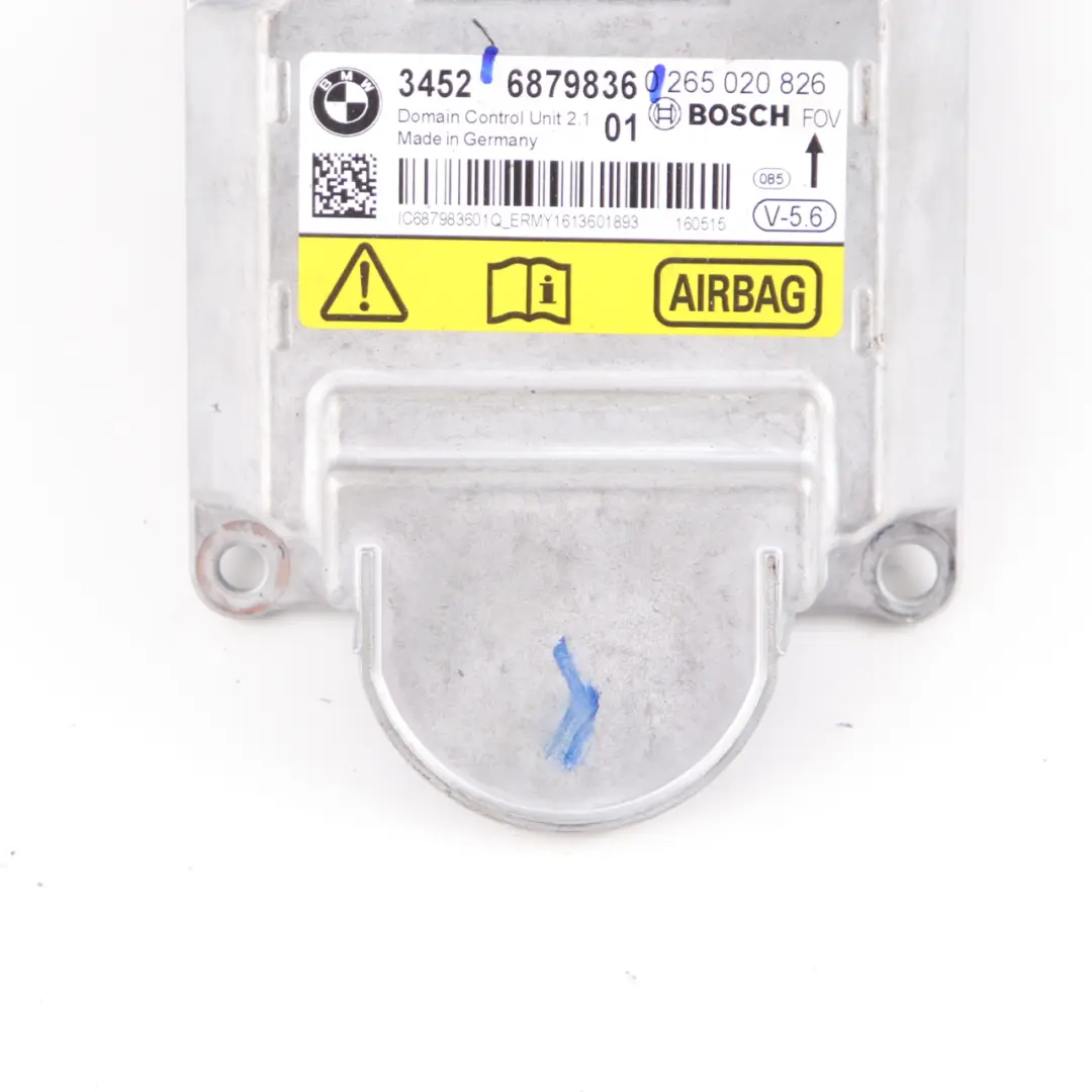 Airbag Module BMW F20 F21 LCI F30 F31 F32 ECU Control Unit Air Bag to with Part number 6879836 Airbag Module BMW F20 F21 LCI F30 F31 F32 ECU Control Unit Air Bag - SKU 6879836 - Part number 6879836