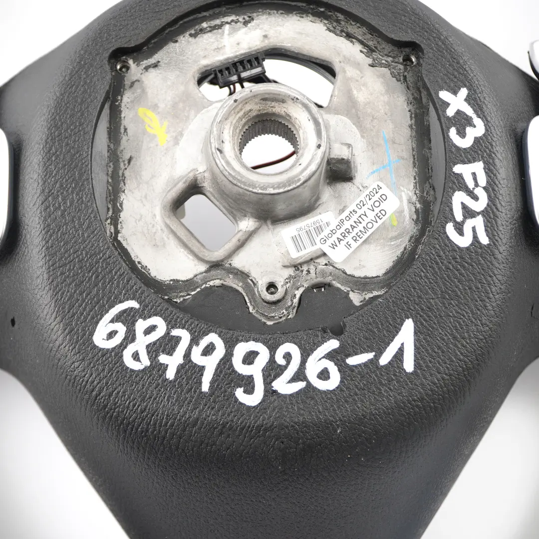 NEU Sport Schwarzes Leder / Alcantara Lenkrad Paddel Schaltung für BMW X3 F25 mit Teilenummer 6879926 BMW X3 F25 NEU Sport Schwarzes Leder / Alcantara Lenkrad Paddel Schaltung - SKU 6879926-1 - Teilenummer 6879926
