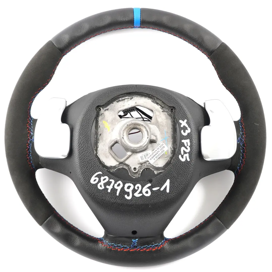 NEU Sport Schwarzes Leder / Alcantara Lenkrad Paddel Schaltung für BMW X3 F25 mit Teilenummer 6879926 BMW X3 F25 NEU Sport Schwarzes Leder / Alcantara Lenkrad Paddel Schaltung - SKU 6879926-1 - Teilenummer 6879926