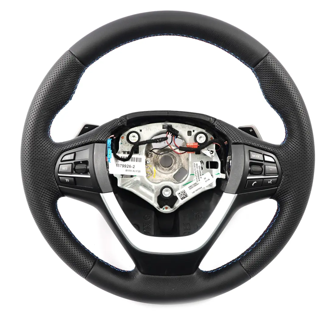 NUOVO Sport nero volante in pelle Cambio al volante per BMW X3 F25 X4 F26 con numero di parte 6879926 BMW X3 F25 X4 F26 NUOVO Sport nero volante in pelle Cambio al volante - SKU 6879926-2 - Numero di parte 6879926