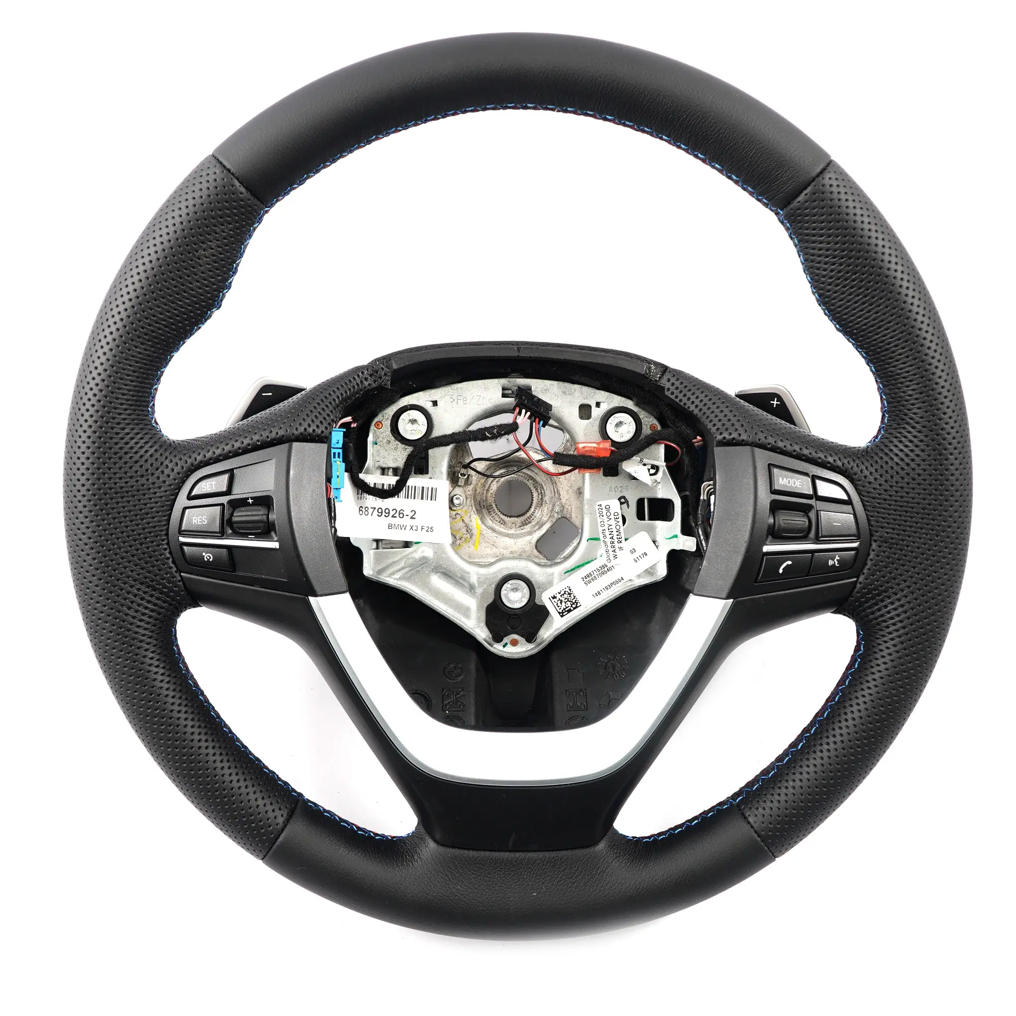 BMW X3 F25 X4 F26 NUOVO Sport nero volante in pelle Cambio al volante
