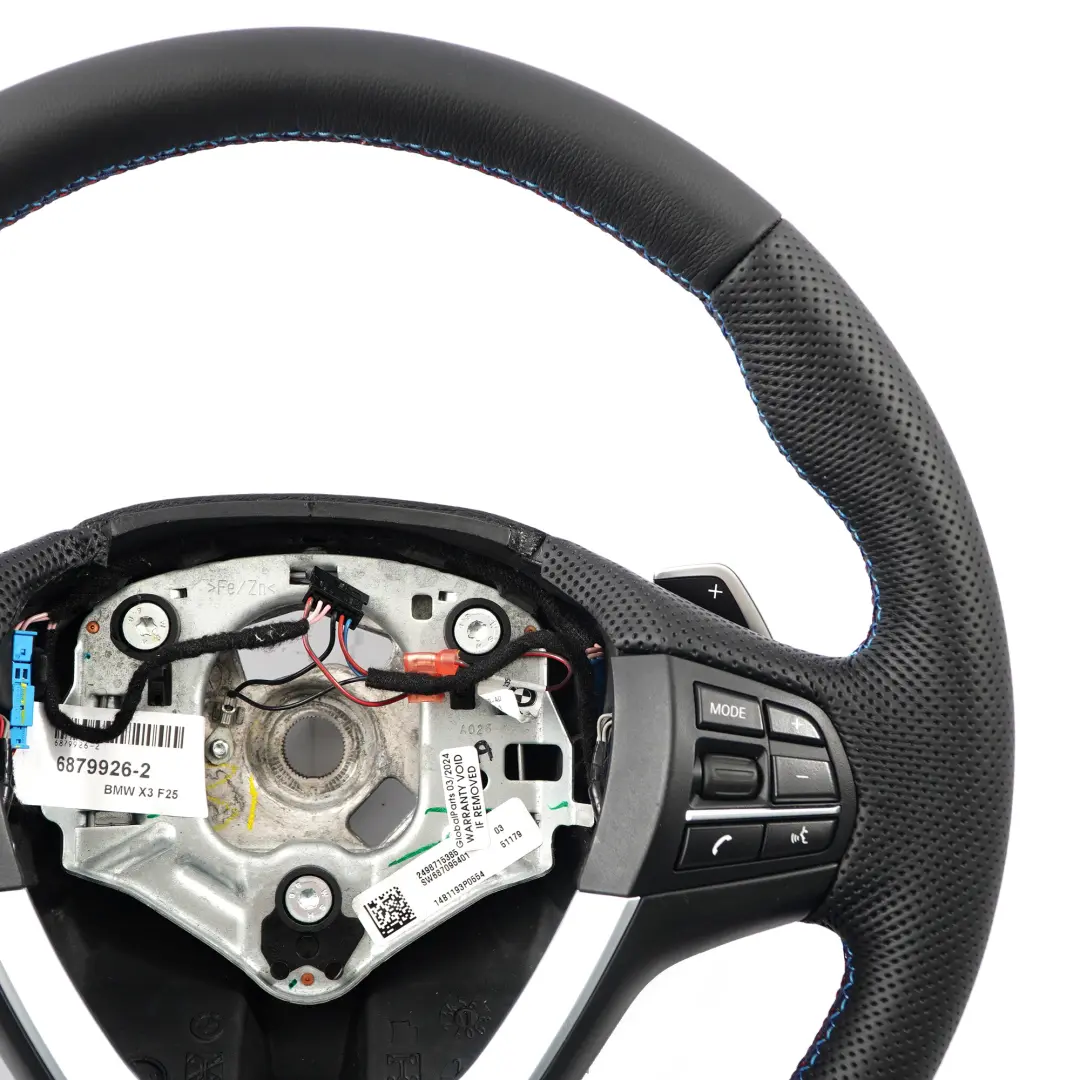 Schwarz Leder lenkrad Schalt wippen für BMW X3 F25 X4 F26 NEW Sport mit Teilenummer 6879926 BMW X3 F25 X4 F26 NEW Sport Schwarz Leder lenkrad Schalt wippen - SKU 6879926-2 - Teilenummer 6879926