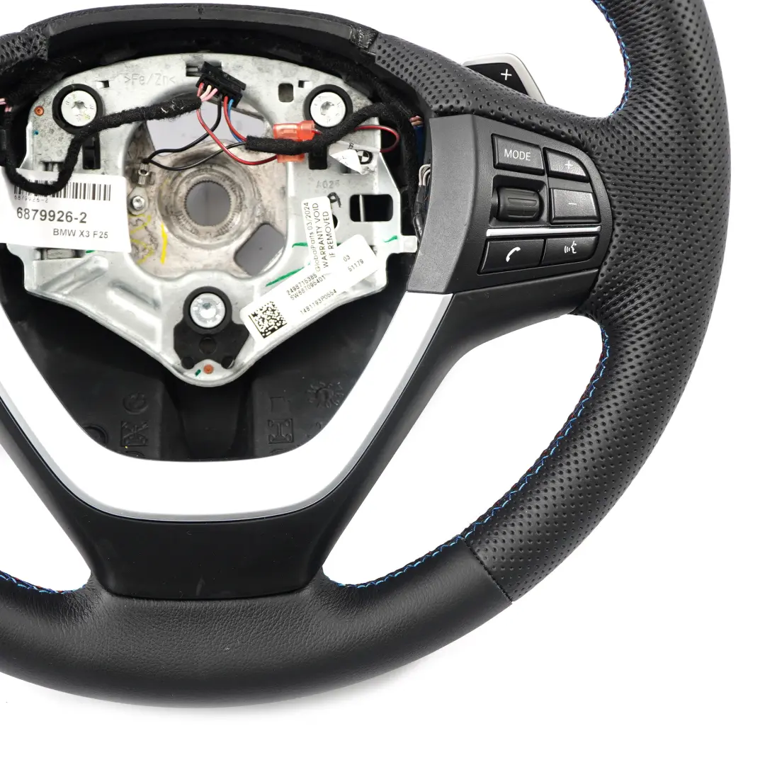 Kierownica Sport NOWA Czarna Skóra Łopatki do BMW X3 F25 X4 F26 o numerze 6879926 BMW X3 F25 X4 F26 Kierownica Sport NOWA Czarna Skóra Łopatki - SKU 6879926-2 - Numer Części 6879926