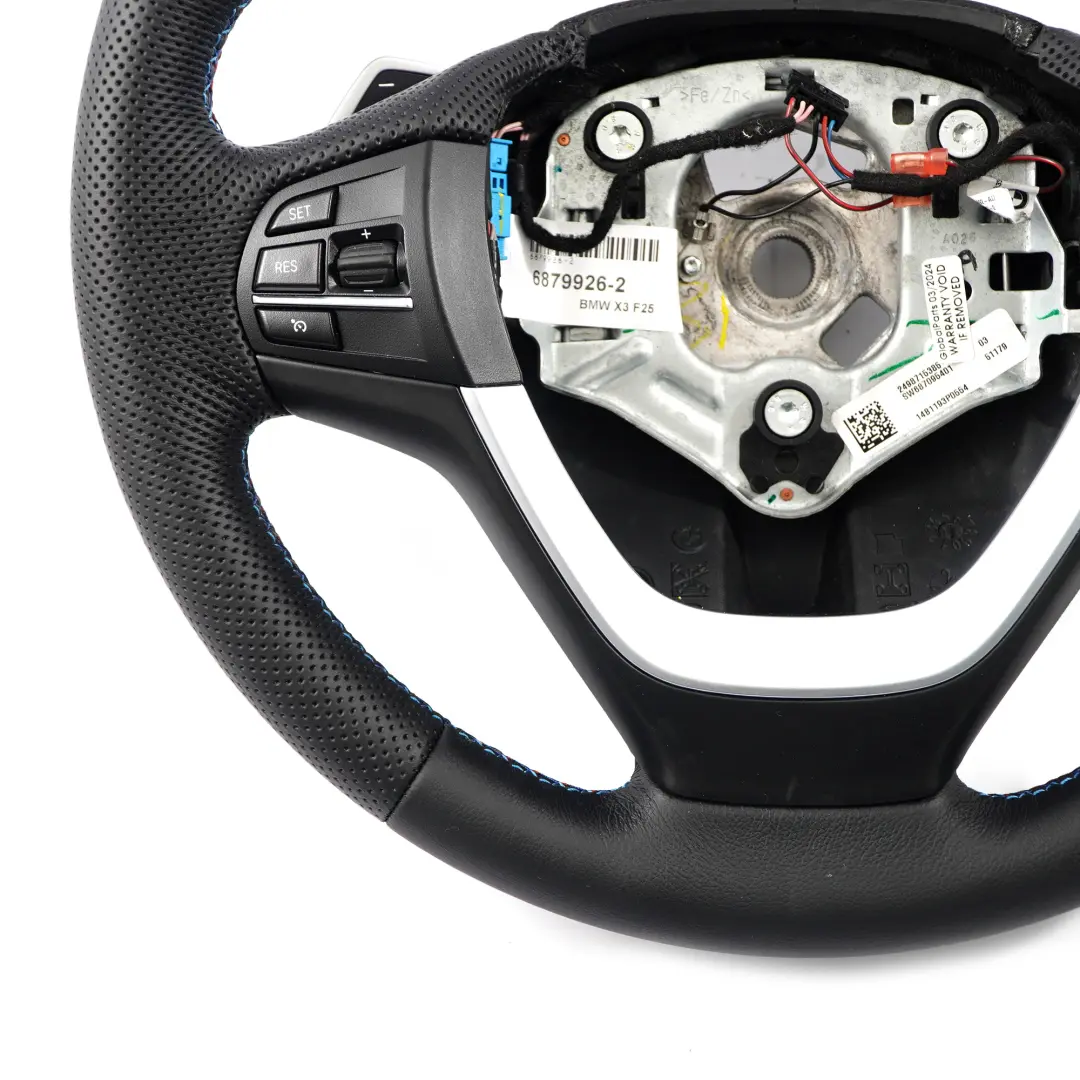 Kierownica Sport NOWA Czarna Skóra Łopatki do BMW X3 F25 X4 F26 o numerze 6879926 BMW X3 F25 X4 F26 Kierownica Sport NOWA Czarna Skóra Łopatki - SKU 6879926-2 - Numer Części 6879926