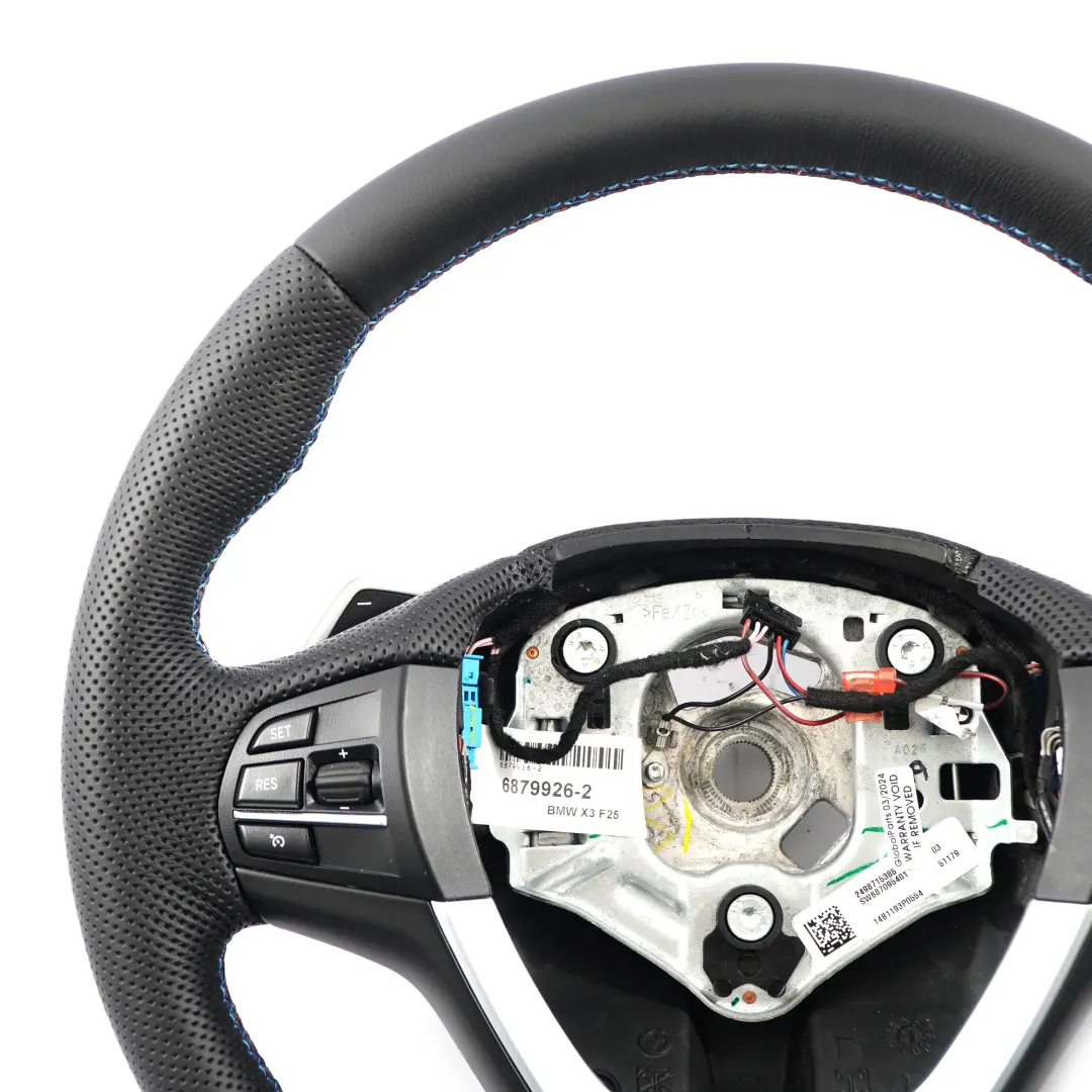 Leather Steering Wheel Paddle Shift to BMW X3 F25 X4 F26 NEW Sport Black with Part number 6879926 BMW X3 F25 X4 F26 NEW Sport Black Leather Steering Wheel Paddle Shift - SKU 6879926-2 - Part number 6879926