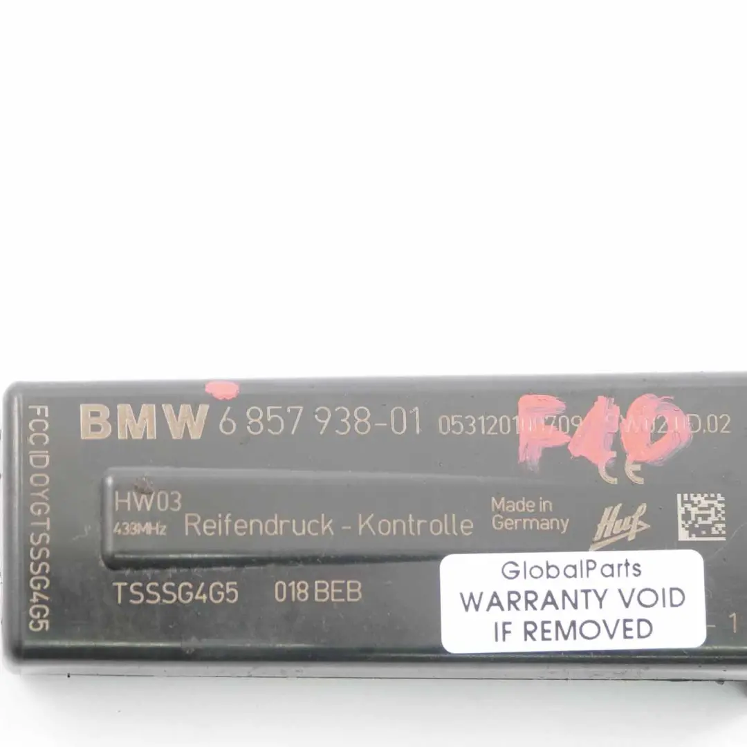 BMW F01 F07 F10 F11 Tyre Pressure RDC Control Unit Module 6857938 - SKU 6881474 - Part number 6881474