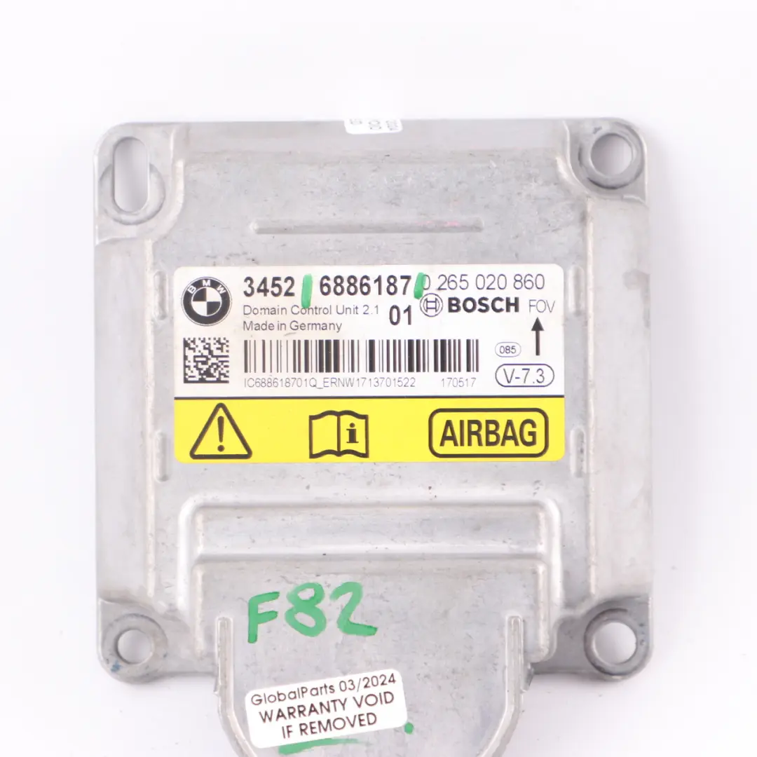  Airbag Module BMW F20 F21 F30 F31 F32 ECU ICM Plus Control Unit Air Bag - SKU 6886187 - Part number 6886187
