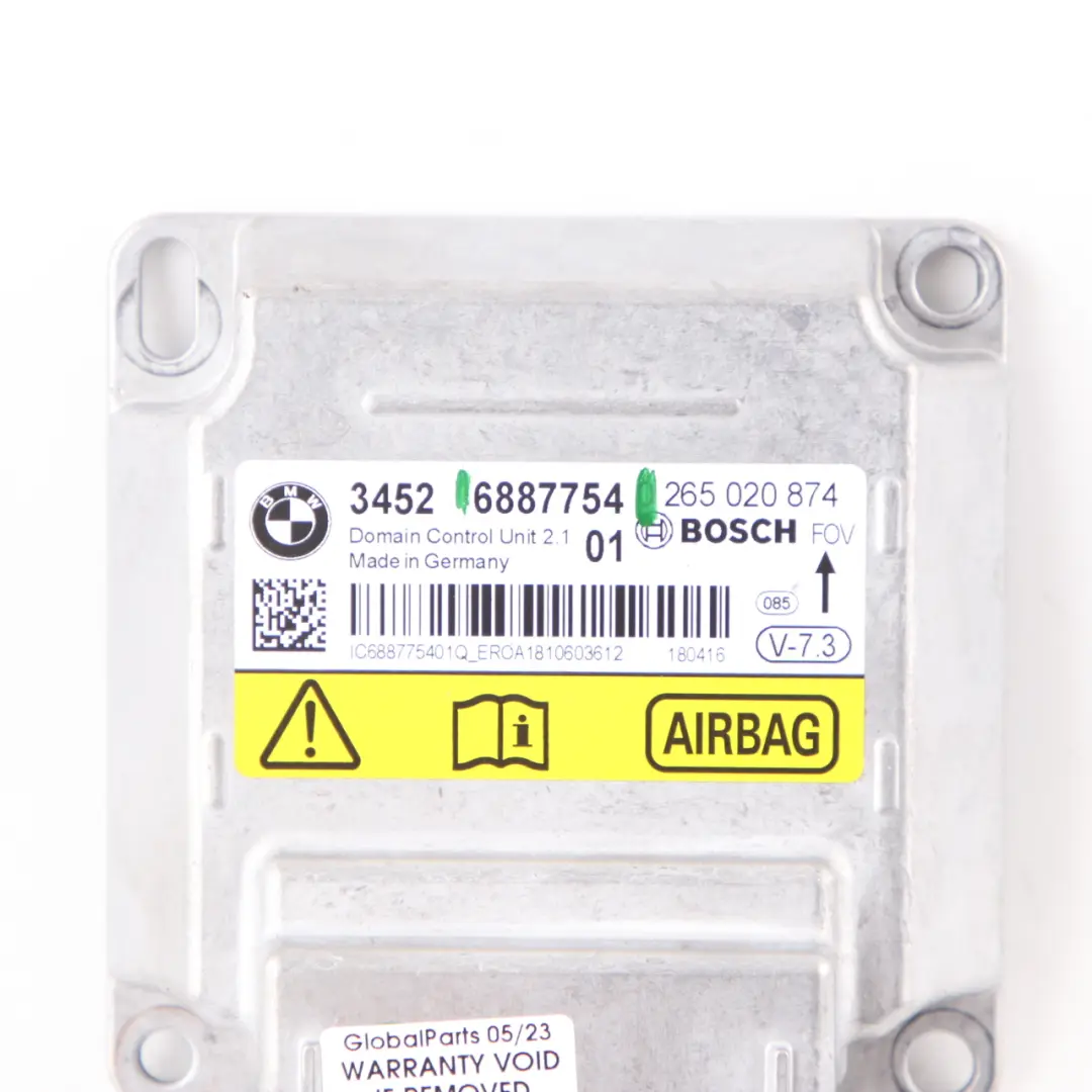  Módulo Airbag BMW F20 F30 F31 F32 ECU ICM Plus Unidad de Control Air Bag - SKU 6887754 - Número de pieza 6887754
